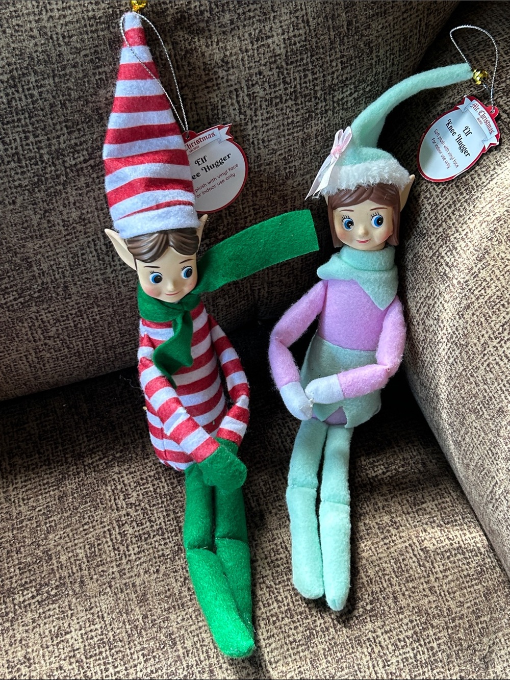 Vintage Mr.Christmas Elf Knee Hugger Set of Two NWT